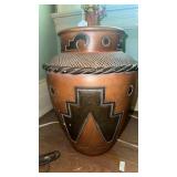 Pottery Southwestern Style Lamp, base 17" H