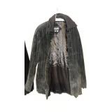 Vintage Black Leather Jacket XL