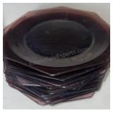 11 Purple Glass Plates