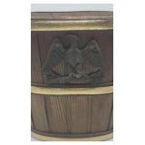 Wooden waste basket with handle. 11ï¿½12ï¿½8