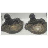 Ceramic Poodle Ashtrays 10ï¿½9ï¿½7 #1054