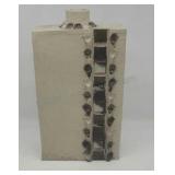 Square ceramic flower vase. 12ï¿½7ï¿½3