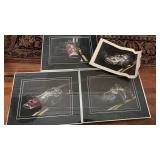 1967 Ron Burton Indy Car Prints Framed Vintage