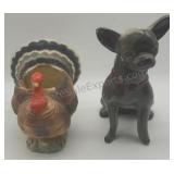 Turkey Planter & Chihuahua Coin Bank