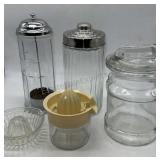 Vintage Glass Canisters & Juicers