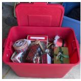 Tote of Christmas Ornaments