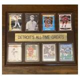Plaque of Detroit Sports Cards