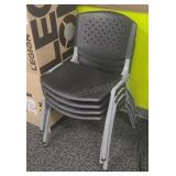 Flash Furniture stackable chairs. Set of 4.