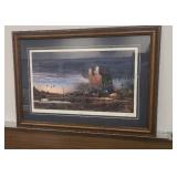 Framed art print. Signed and numbered. 34ï¿½24.