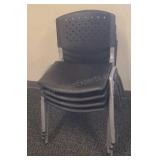 Flash Furniture stackable chairs. Set of 4.