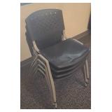 Flash Furniture stackable chairs. Set of 4.