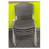 Flash Furniture stackable chairs. Set of 4.