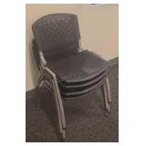 Flash Furniture stackable chairs. Set of 4.