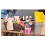 Miscellaneous cleaning supplies.