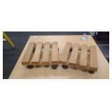 Wooden plant stands on casters. 12ï¿½12