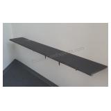 Wall shelf with brackets. Buyer must bring tools