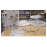 3-tier cake stand. In original box.  Needs sodier