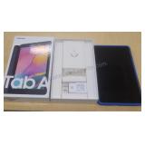 Samsung Tab A tablet in protective case.