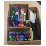 Box of dry-erase markers and erasers