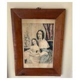Mothers Joy Antique Framed Print