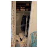 Contents Of Closet Bedding & Ladies Clothing