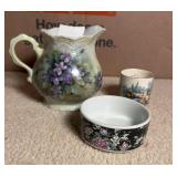 Group of China & Hand Painted Pitcher