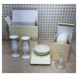 Lenox Candle Holders, Dish & Perfume Bottle