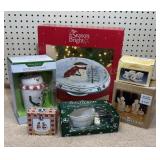 Christmas Shakers, Mug, & Cake Plate