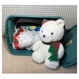 Tote. W/ 3 Hudsons Christmas Bears