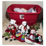 Tote of Christmas Plush & More