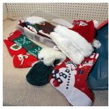 Tote of Stockings & Santa Hats