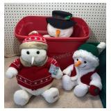 Tote of Snowmen Plush