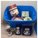 Tote of Misc Christmas