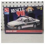 Rescue 911 Police Car 1/25 Model Kit Sealed