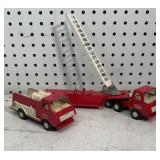 Small Tonka Fire Truck & Ladder Truck