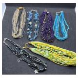 Multi Strand Seed Bead Necklaces