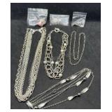 Silver Tone Necklaces Germany, Roma & others