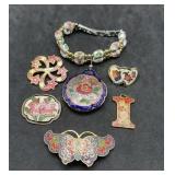 Mixed Group Cloisonne Jewelry