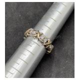 Jackie Kennedy Unity Ring Size 6 CZ & Sterling