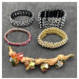 5 Rhinestone Strech Brackets