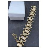 Gold Tome Mother of Pearl Pirate Bracelet