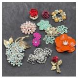 Flower Brooches & Pieces
