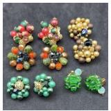 Clipon Cluster Earrings West Germany & Japan