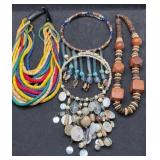 Large Wood Beaded Necklaces