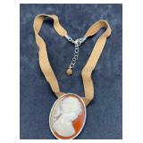 Cameo Choker Sterling Clasp