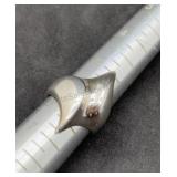 Sterling Size 6 Modernist Ring 11 Grams