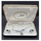 Vintage Bogoff Necklace & Clipon Earring Set