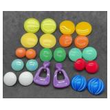 Group of Colorful Clipon Earrings