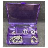 Sterling Silver Lot Necklace Earrings & Bracelet