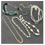 6 Vtg Choker Necklaces